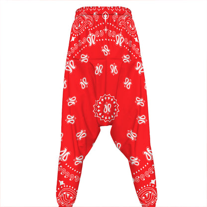 Red Paisley Bandana Print Hammer Pants