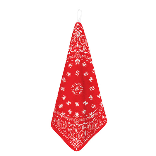 Red Paisley Bandana Print Hand Towel