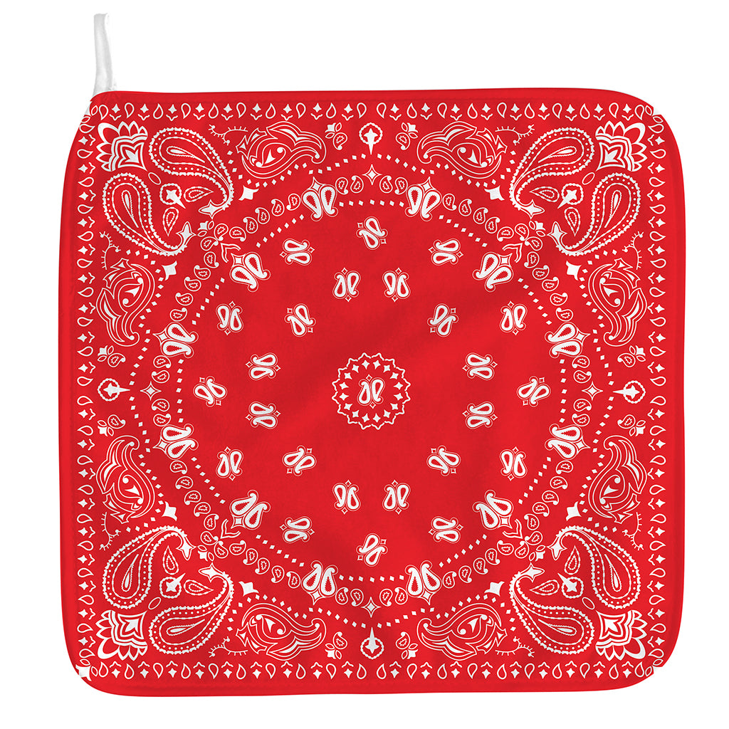 Red Paisley Bandana Print Hand Towel