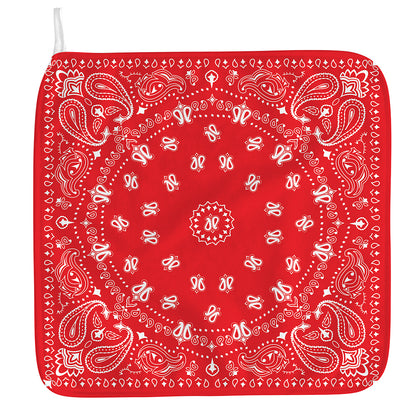 Red Paisley Bandana Print Hand Towel