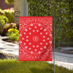 Red Paisley Bandana Print House Flag