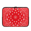 Red Paisley Bandana Print Laptop Sleeve