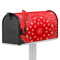 Red Paisley Bandana Print Mailbox Cover