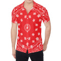 Red Paisley Bandana Print Men's Shirt