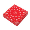 Red Paisley Bandana Print Outdoor Seat Cushion Cover