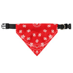 Red Paisley Bandana Print Over The Collar Dog Bandana