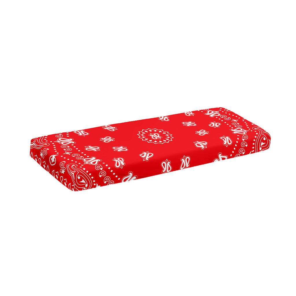 Red Paisley Bandana Print Piano Keyboard Cover