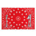 Red Paisley Bandana Print Placemat