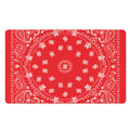 Red Paisley Bandana Print Polyester Doormat