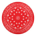 Red Paisley Bandana Print Round Blanket