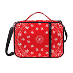 Red Paisley Bandana Print Shoulder Strap Bible Bag