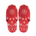 Red Paisley Bandana Print Slippers
