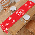 Red Paisley Bandana Print Table Runner