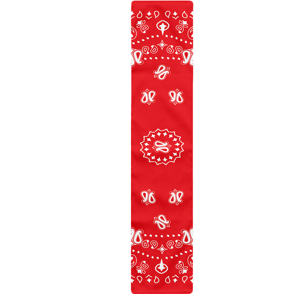 Red Paisley Bandana Print Table Runner