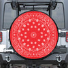 Red Paisley Bandana Print Tire Cover