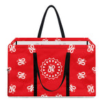 Red Paisley Bandana Print Utility Tote Bag