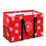 Red Paisley Bandana Print Utility Tote Bag