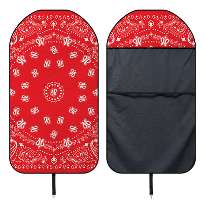 Red Paisley Bandana Print Waterproof Car Seat Cover