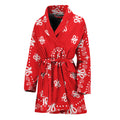 Red Paisley Bandana Print Women's Bathrobe