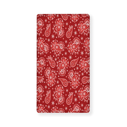 Red Paisley Pattern Print Baby Crib Sheet