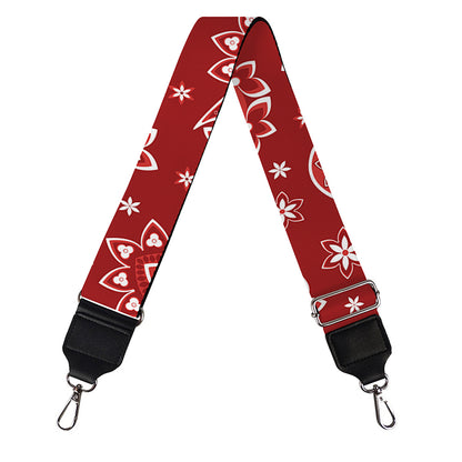 Red Paisley Pattern Print Bag Strap