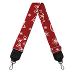 Red Paisley Pattern Print Bag Strap