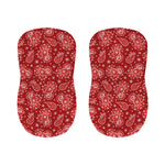 Red Paisley Pattern Print Bar Stool Covers
