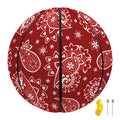 Red Paisley Pattern Print Basketball