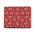 Red Paisley Pattern Print Bifold Wallet