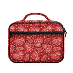 Red Paisley Pattern Print Briefcase Bible Bag