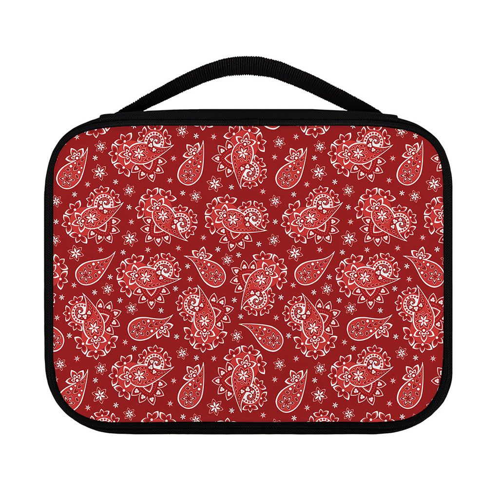 Red Paisley Pattern Print Classic Bible Case