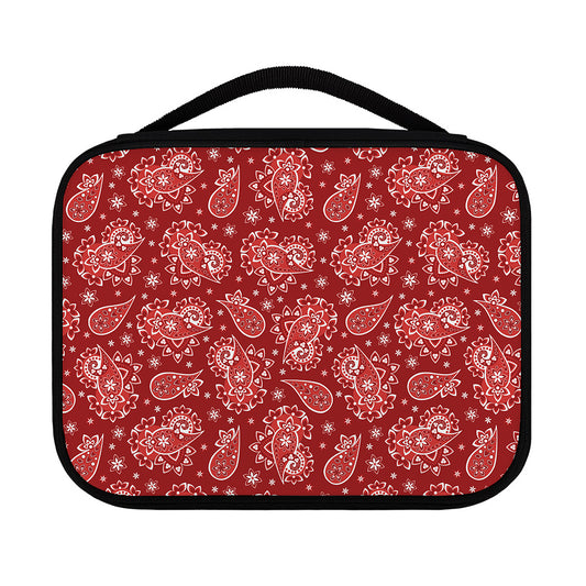 Red Paisley Pattern Print Classic Bible Case
