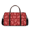 Red Paisley Pattern Print Duffel Bag