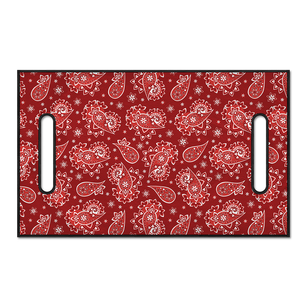 Red Paisley Pattern Print Golf Cart Seat Cover