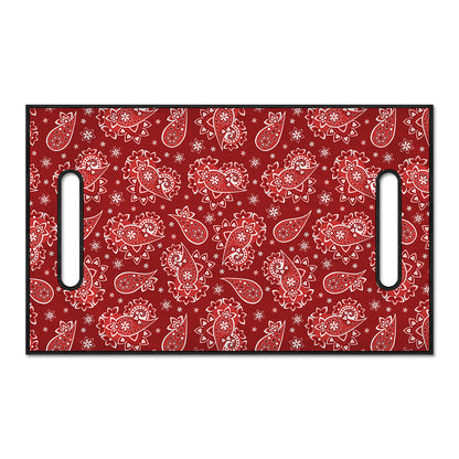 Red Paisley Pattern Print Golf Cart Seat Cover
