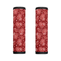 Red Paisley Pattern Print Handle Covers