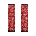 Red Paisley Pattern Print Handle Covers