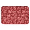 Red Paisley Pattern Print Indoor Door Mat