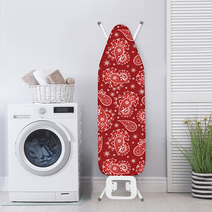 Red Paisley Pattern Print Ironing Board Cover