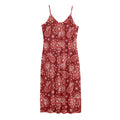 Red Paisley Pattern Print Jersey Midi Cami Dress