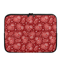 Red Paisley Pattern Print Laptop Sleeve