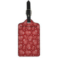 Red Paisley Pattern Print Luggage Tag