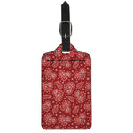 Red Paisley Pattern Print Luggage Tag