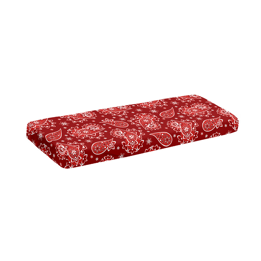 Red Paisley Pattern Print Piano Keyboard Cover