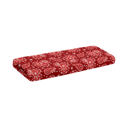 Red Paisley Pattern Print Piano Keyboard Cover