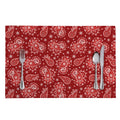 Red Paisley Pattern Print Placemat