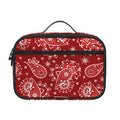 Red Paisley Pattern Print Portable Lunch Bag