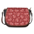 Red Paisley Pattern Print Saddle Bag