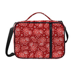 Red Paisley Pattern Print Shoulder Strap Bible Bag
