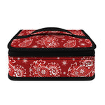 Red Paisley Pattern Print Small Lunch Bag
